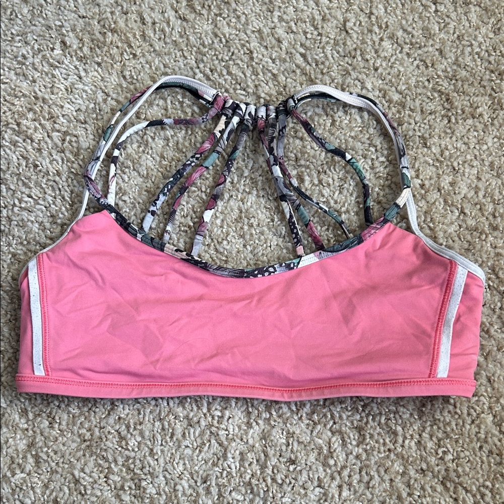 Lululemon Athletica Pink Multi-Strap Sports Bra
